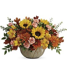 Teleflora's Autumn Sunbeams Centerpiece 